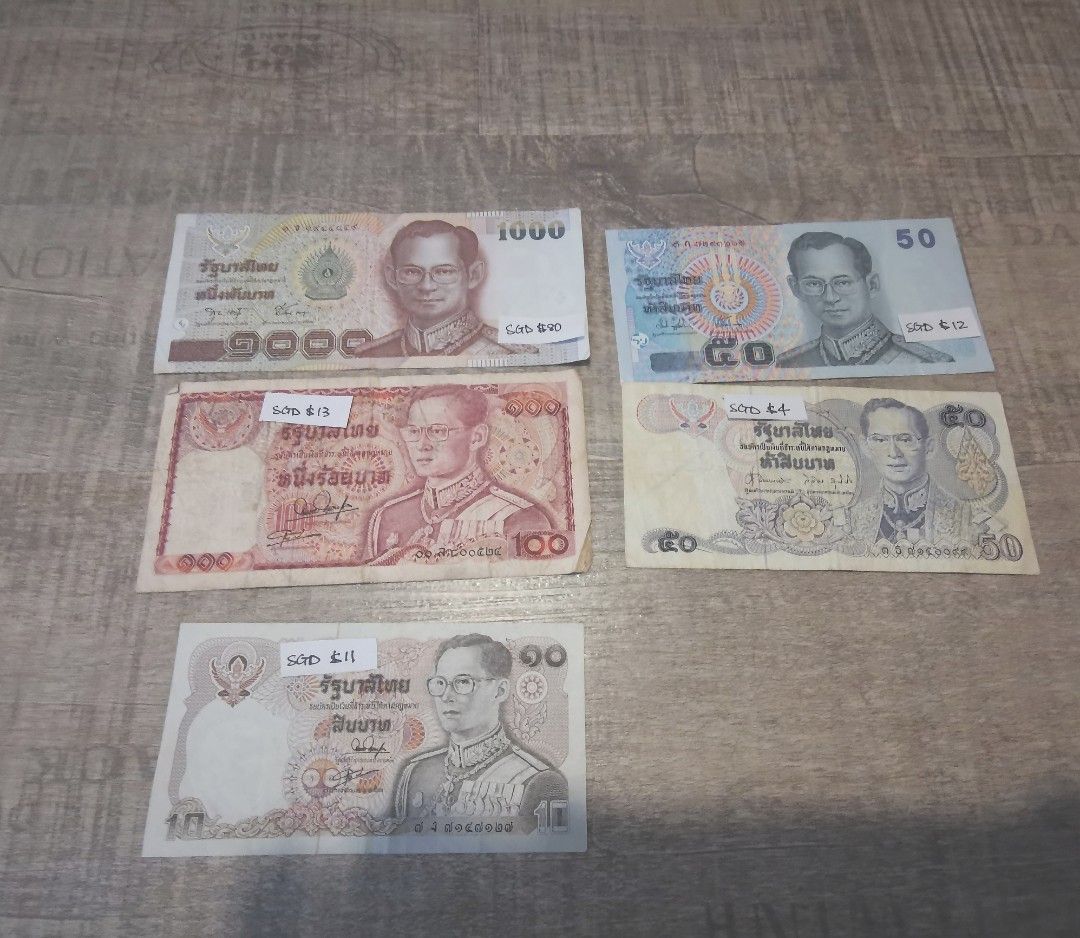 Old Notes (Category: Currency) located in Singapore. Submitted by jasminlaika (Listing ID 1188043593, Image 7). Description: Thai baht & Lots of old foreign countries notes for sales. Enquire for more details. Price stated is indicative, so be so naive!.
