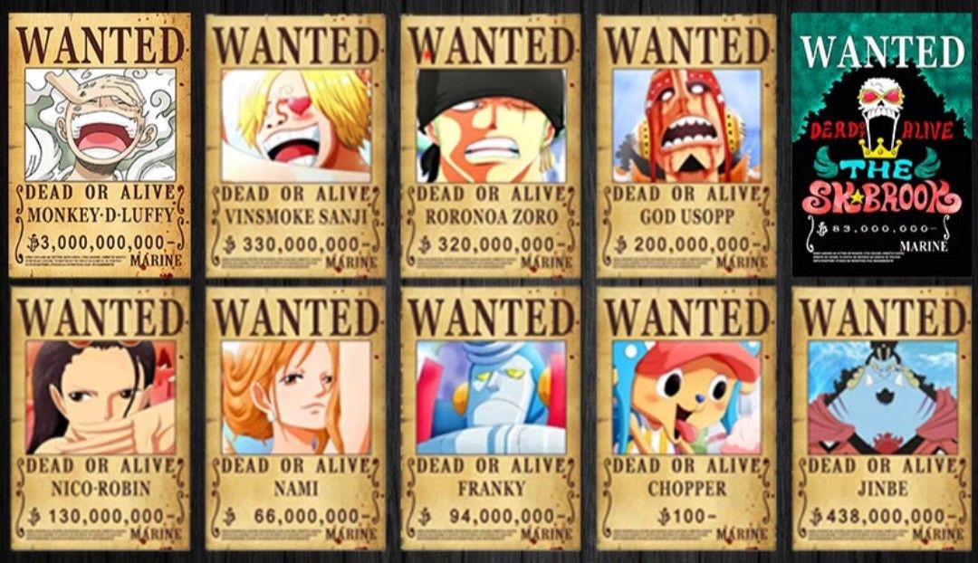 One Piece - Strawhat crew wanted poster, Hobbies & Toys, Books ...