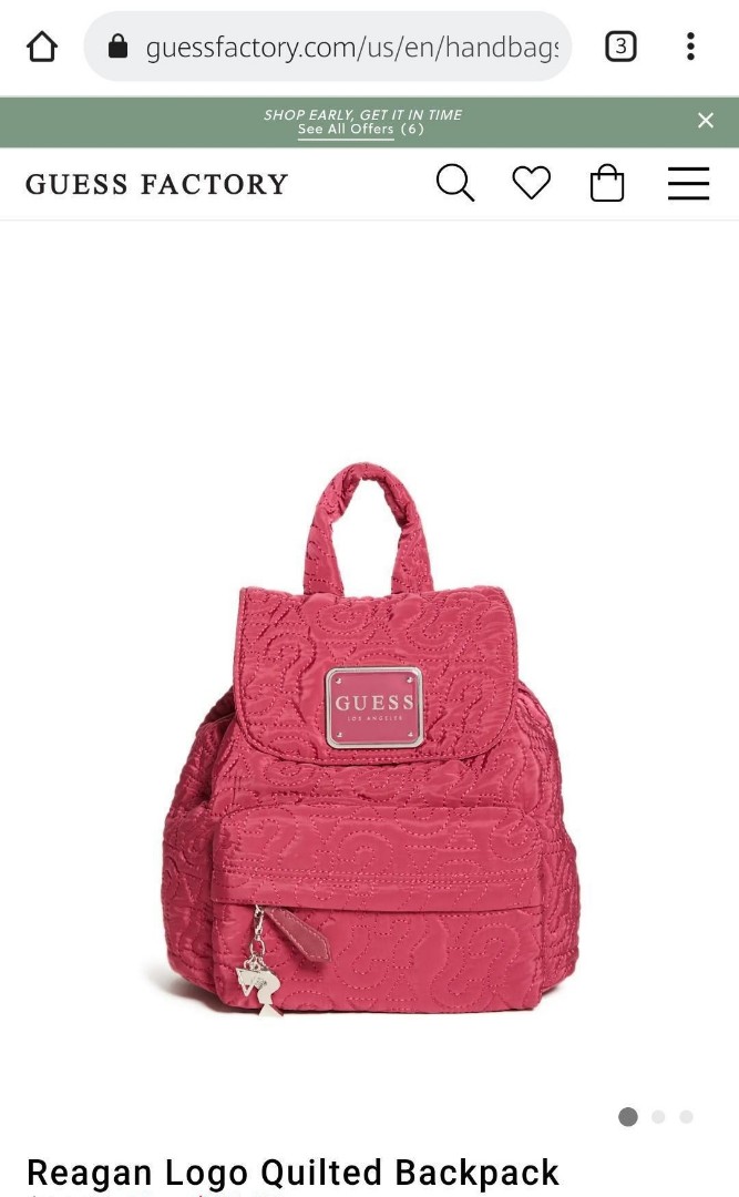 Original Guess Backpack, Women's Fashion, Bags & Wallets, Backpacks on ...
