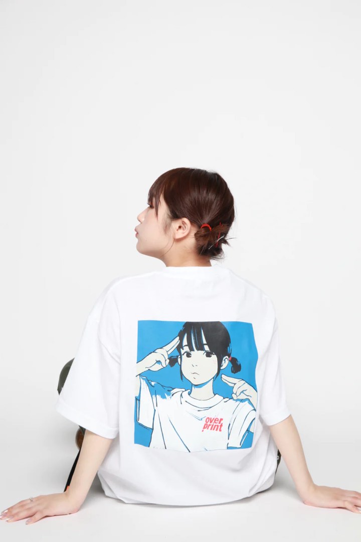 売上価格OVER ロンt 古塔つみ over print Mサイズ Tシャツ/カットソー(七分/長袖)