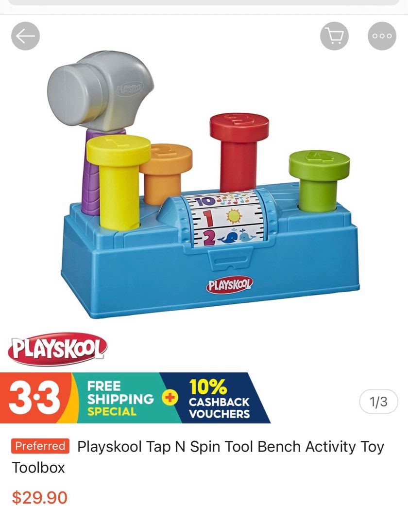 Playskool tap n spin tool bench cheap