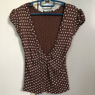 Polka Dot Puff Blouse