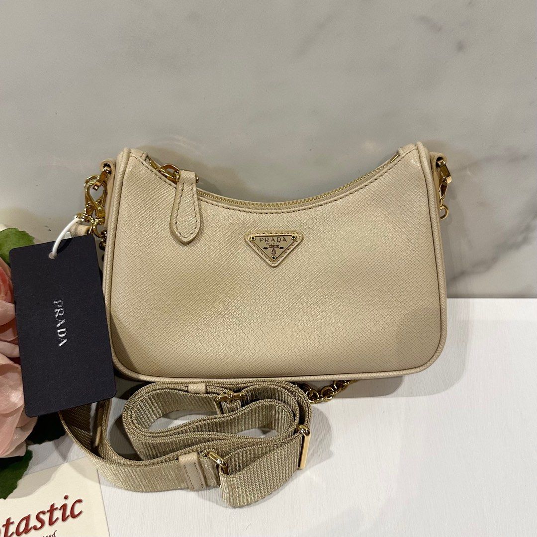 Prada 1BH174 Saffiano Mini Bag, Luxury, Bags & Wallets on Carousell