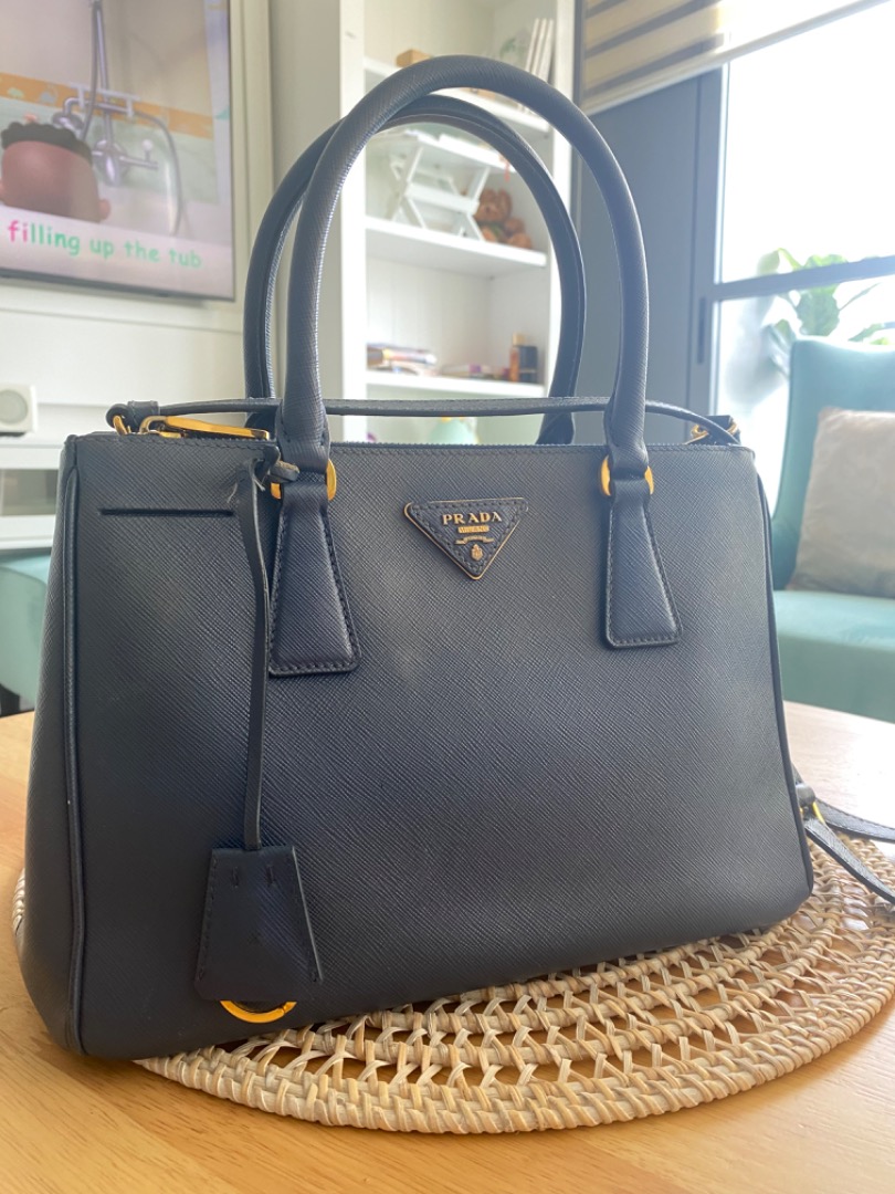 Prada Galleria Small Saffiano Lux Bluette Bag, Luxury, Bags & Wallets on  Carousell