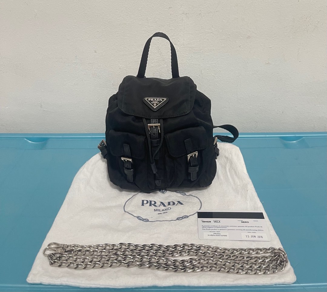 Prada Re-nylon Mini Backpack 1BH029, Luxury, Bags & Wallets on Carousell
