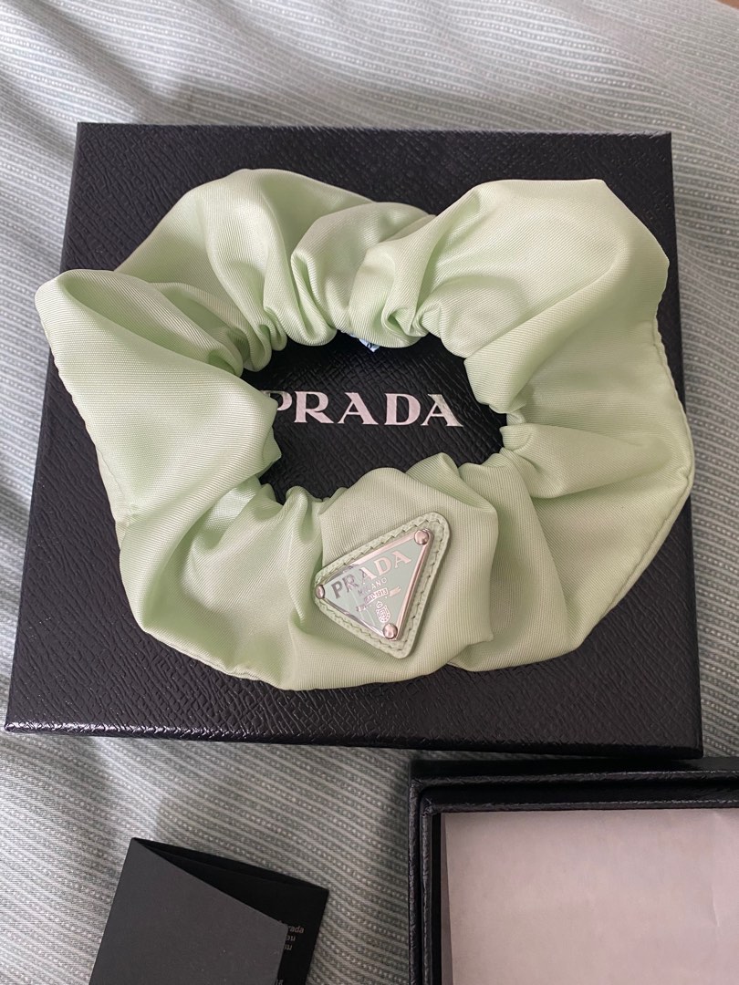 Prada Scrunchy Used and Washed, Women's Fashion, Watches & Accessories,  Hair Accessories on Carousell