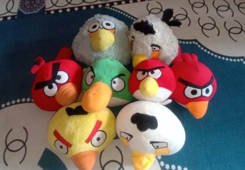 Preloved 8 pieces Angry Birds Collection Plush Toys Hobbies