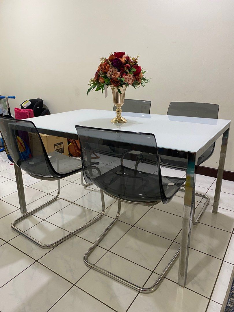 REDUCED Preloved Ikea Dining Table and Chairs, Furniture & Home Living