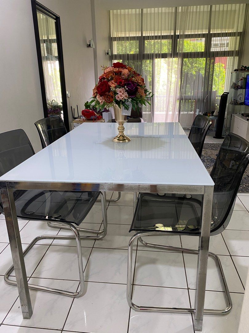 REDUCED Preloved Ikea Dining Table and Chairs, Furniture & Home Living