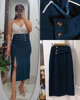 SALE❗Premium Teal blue pencil skirt