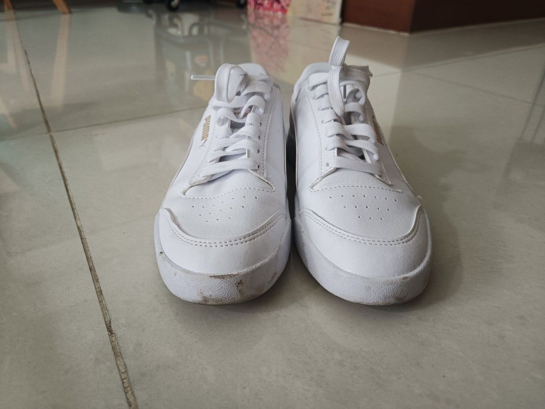 Puma ladies shop white sneakers