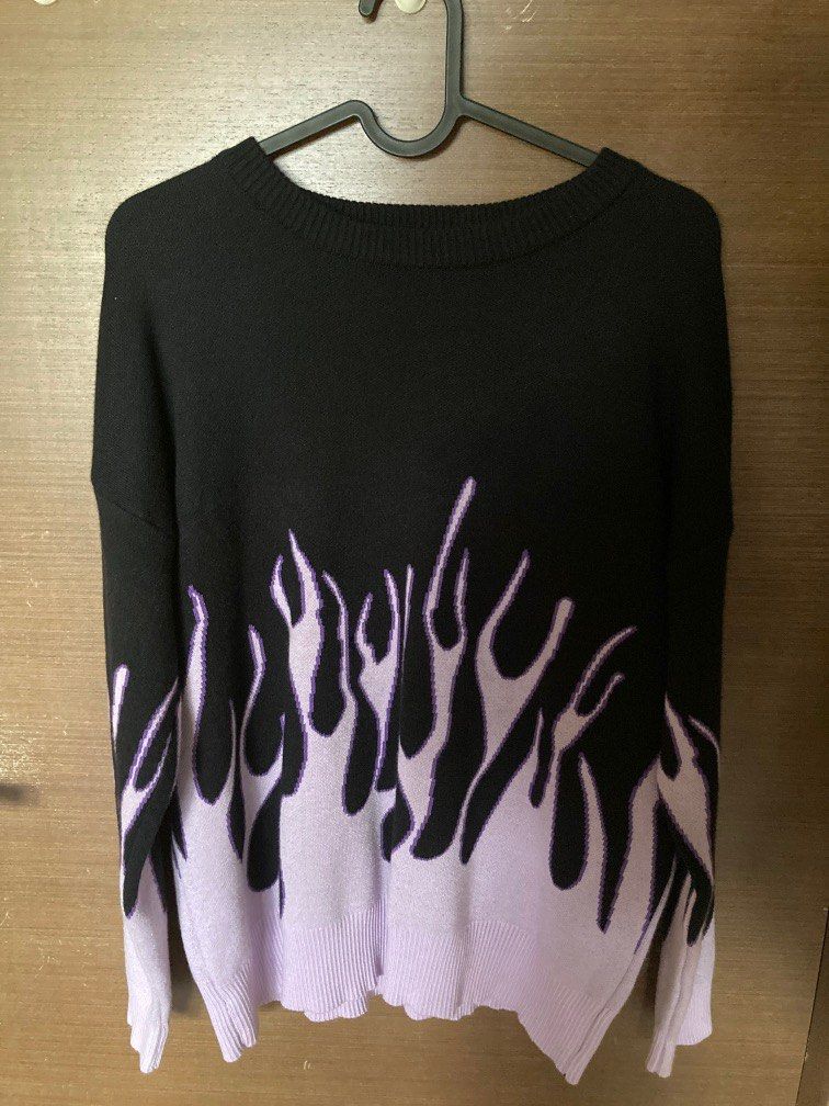 Purple hotsell flame sweater