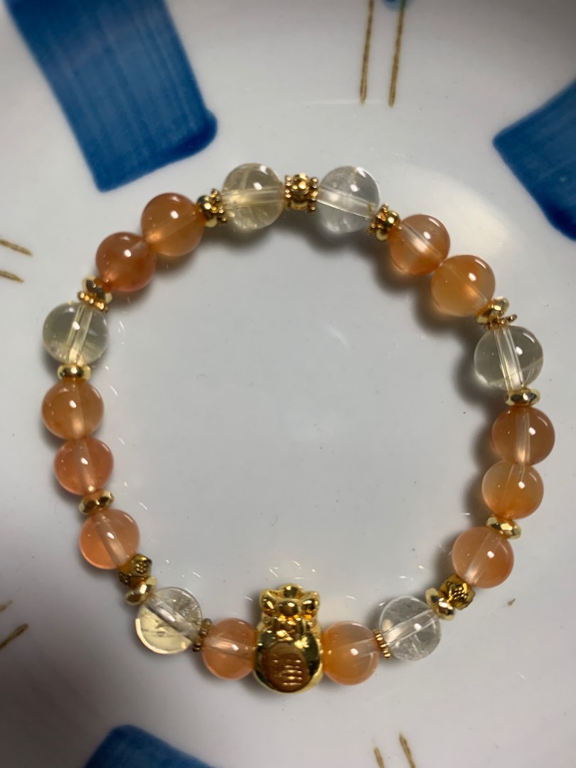 Citrine bracelet with rabbit sign sale