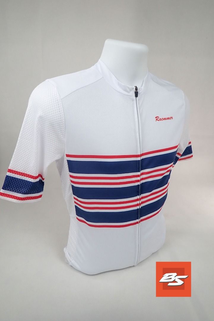 Racmmer cycling jersey White Strap Men s Fashion Activewear on