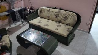 Rattan Bamboo Sofa Set (Used)