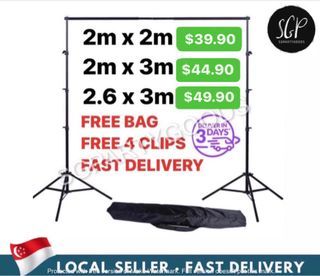 <ready stock>Backdrop stand back ground stand photography studio background stand photobooth stand online shop