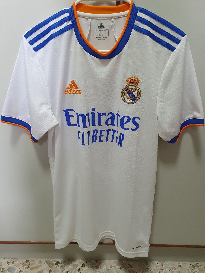 Adidas Real Madrid Home Shirt 2021-22 with Benzema 9 Printing