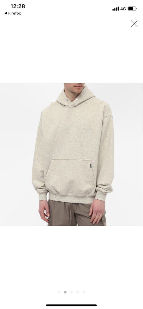 Represent Clo Blank Hoodie in Cream Marl