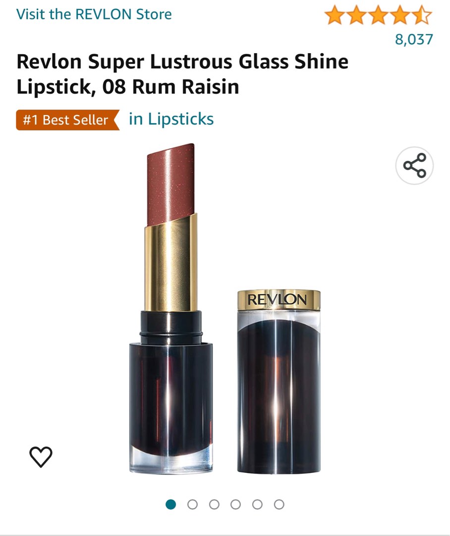 Revlon Super Lustrous Glass Shine, 008 Rum Raisin, Beauty & Personal