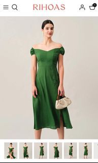 BNWT Green Linen Princess Cut Dress