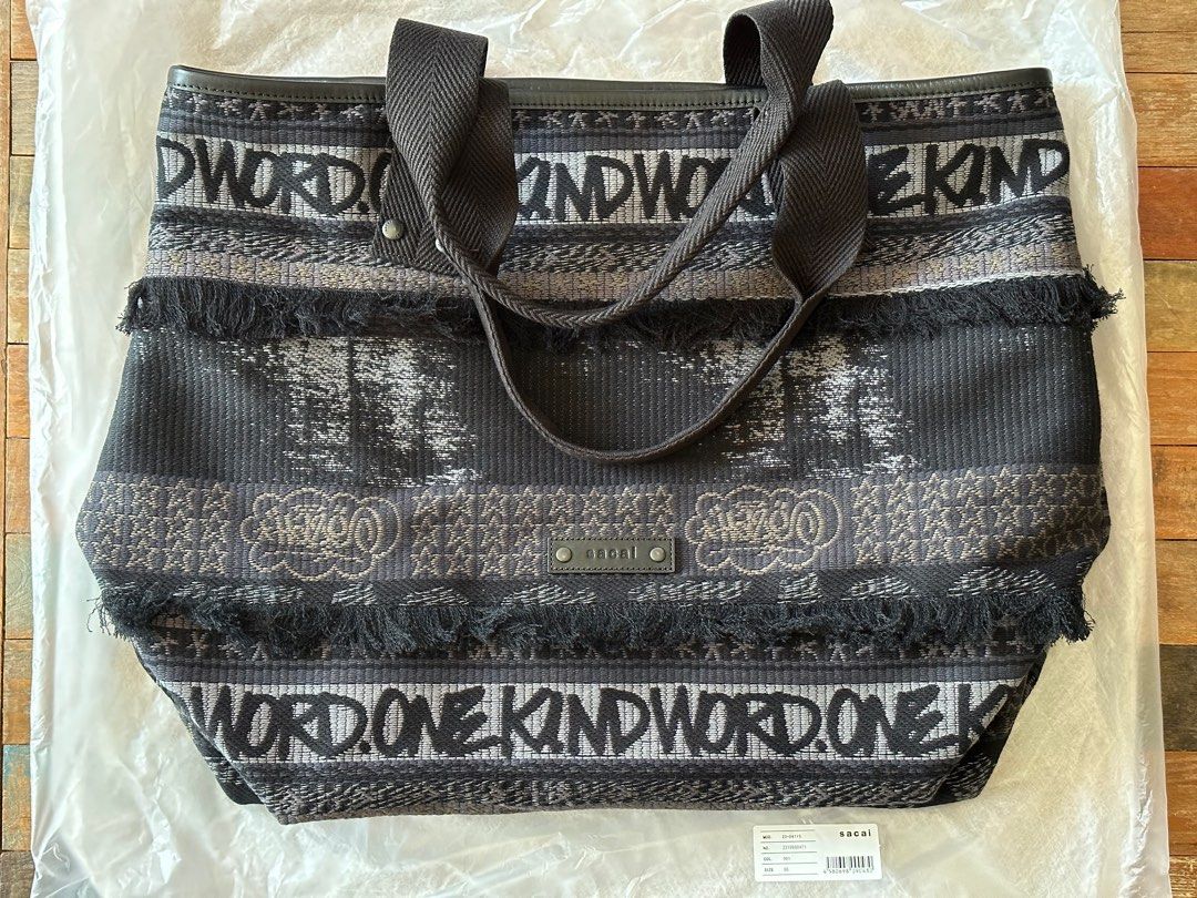 Sacai - x Eric Haze jacquard tote bag