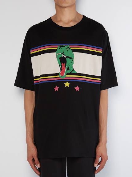 Saint Laurent SS17 Dinosaur Tee Men s Fashion Tops Sets Tshirts Polo Shirts on Carousell