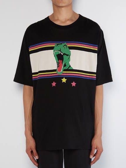 Saint Laurent SS17 Dinosaur Tee Men s Fashion Tops Sets Tshirts Polo Shirts on Carousell