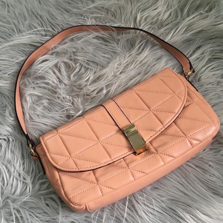 SALE Topshop Y2K Savannah Pink Faux Leather 90s Shoulder Baguette Bag Women s Fashion Bags Wallets Shoulder Bags on Carousell