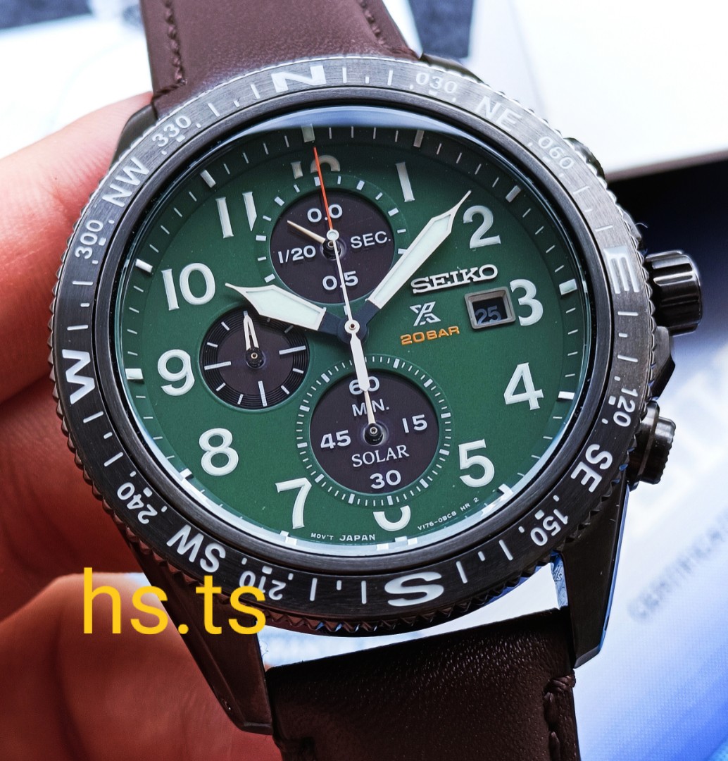 Seiko Flightmaster Green Black Compass Chronograph Solar Prospex Sports  Watch (Discontinued), Men's Fashion, Watches & Accessories, Watches on  Carousell