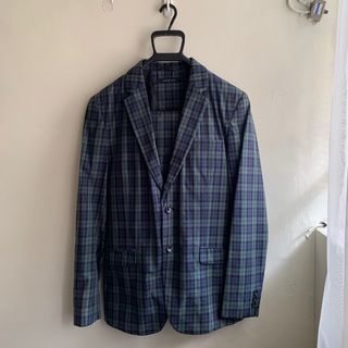 Selected Homme 藍綠格紋西裝