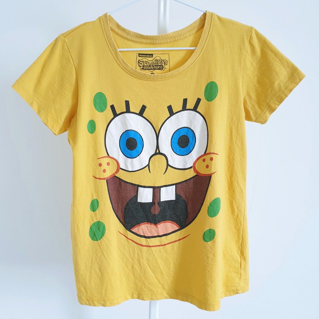 SPONGEBOB SquarePants Nickelodeon Authentic Yellow Big Bold Smile Happy ...
