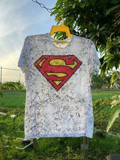 SUPREMAN full print white tshirt size medium