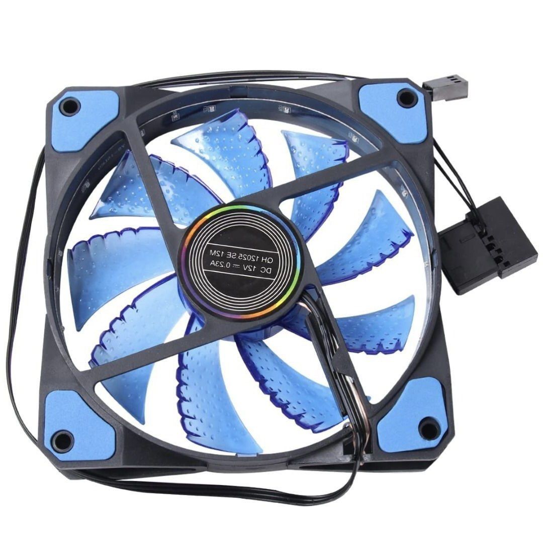 T9009 ( Blue ) 120mm Fan LED Computer Case Fan Gaming PC Cooling Fan ...