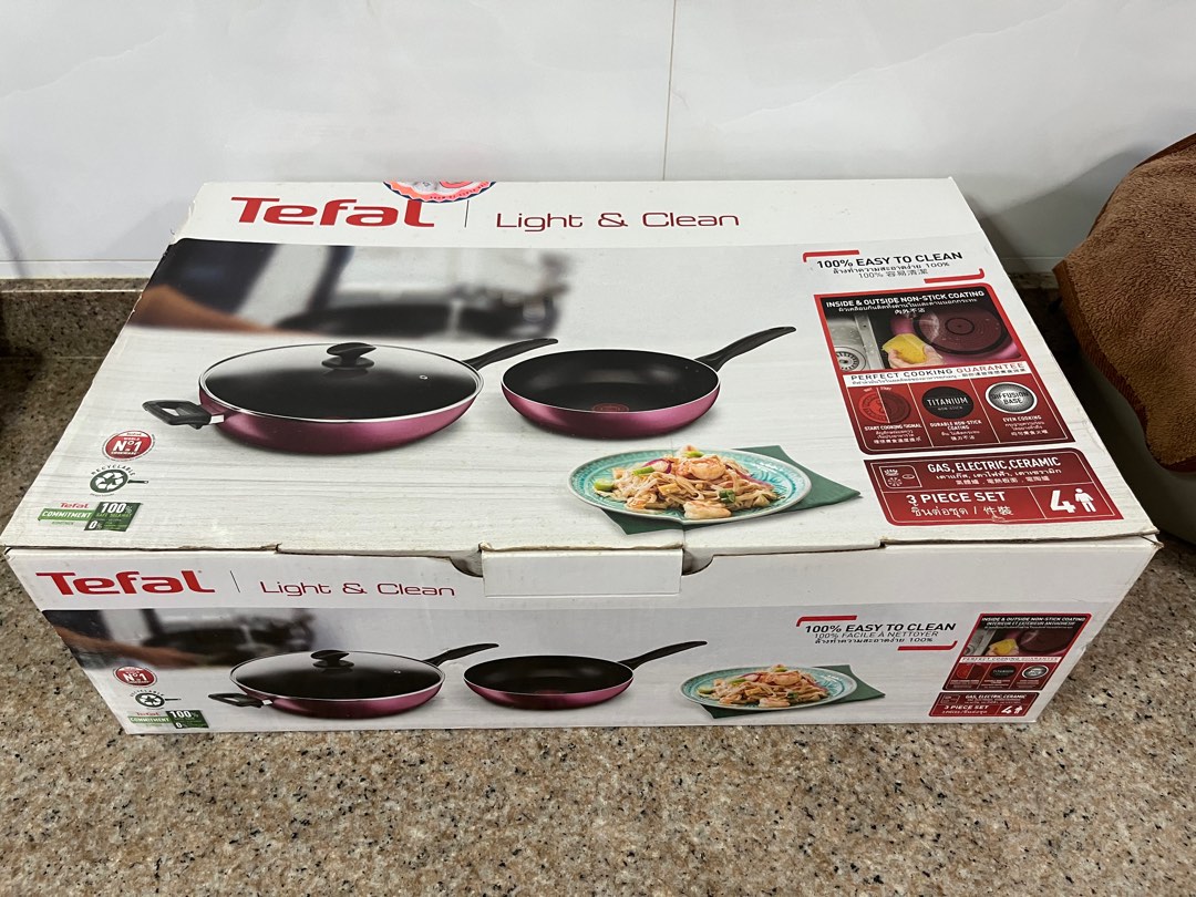 Tefal 3 in 1 Frying Pan & Wok Pan w Lid, Furniture & Home Living