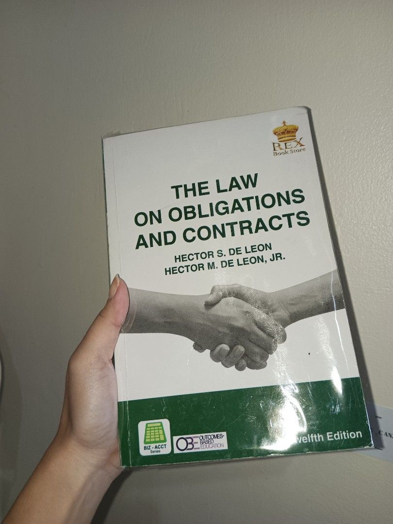 THE LAW ON OBLIGATIONS AND CONTRACTS 12th Edition Hector De Leon