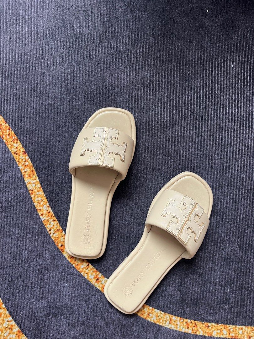 Tory Burch Double T Sport Sandal in Beige 79985, Women's Fashion, Footwear,  Sandals on Carousell