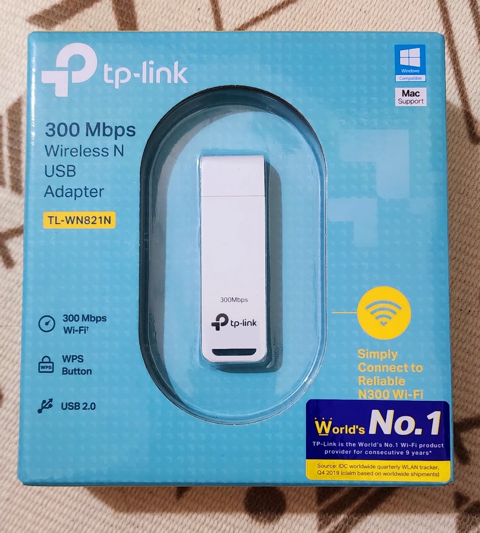 TP-LINK TL-WN821N 300Mbps WIFI ADAPTER, on Carousell Parts Networking Tech, & Computers & Accessories