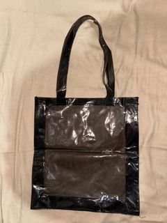 Transparent beach bag (black)