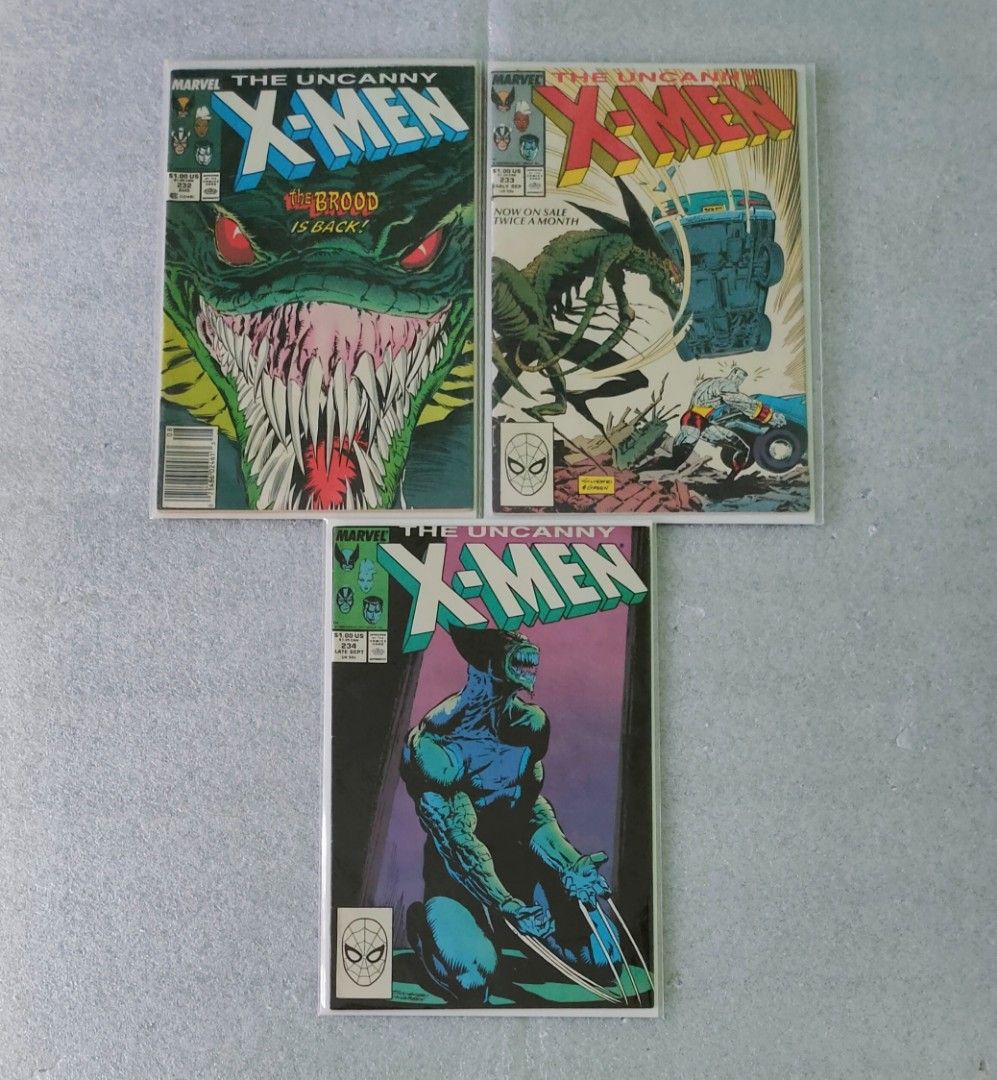 Uncanny XMen 232, 233 & 234 3 part Story Arc)(1988), Hobbies & Toys, Books