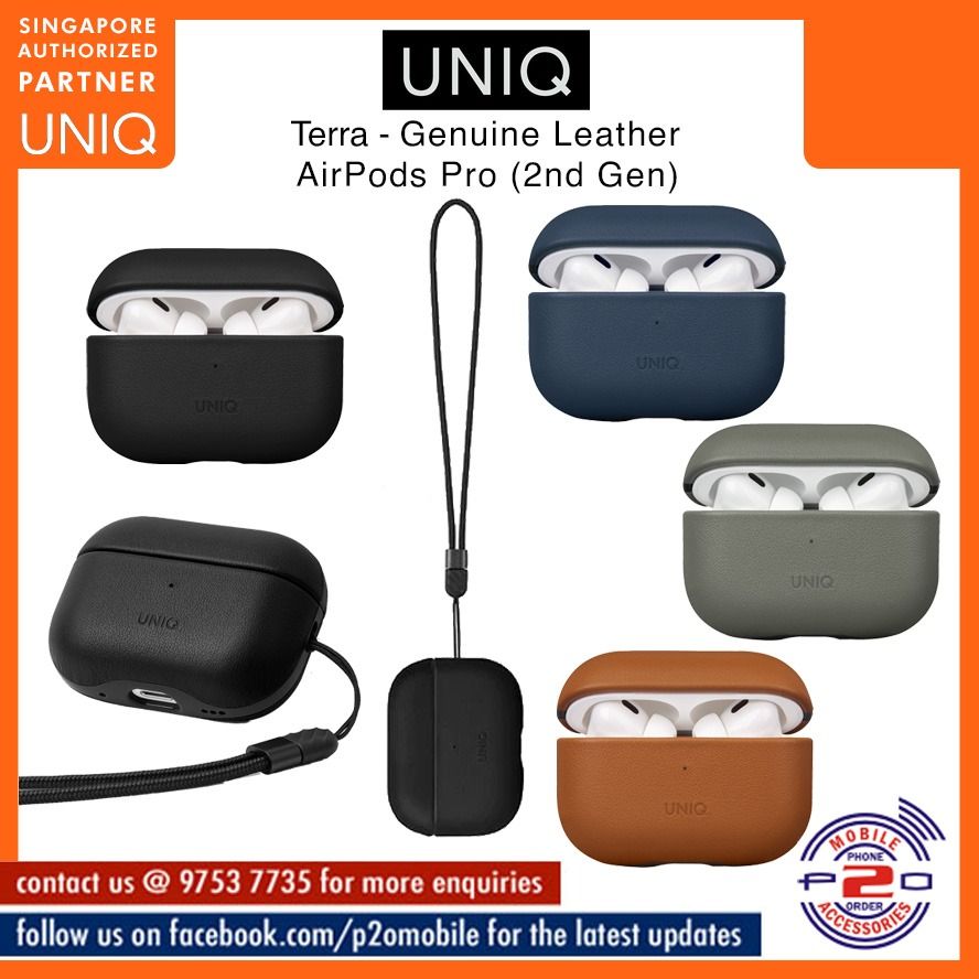 Uniq case Terra AirPods Pro 2 gen. Genuine Leather green/lichen green - B2B  wholesaler.hurtel.com