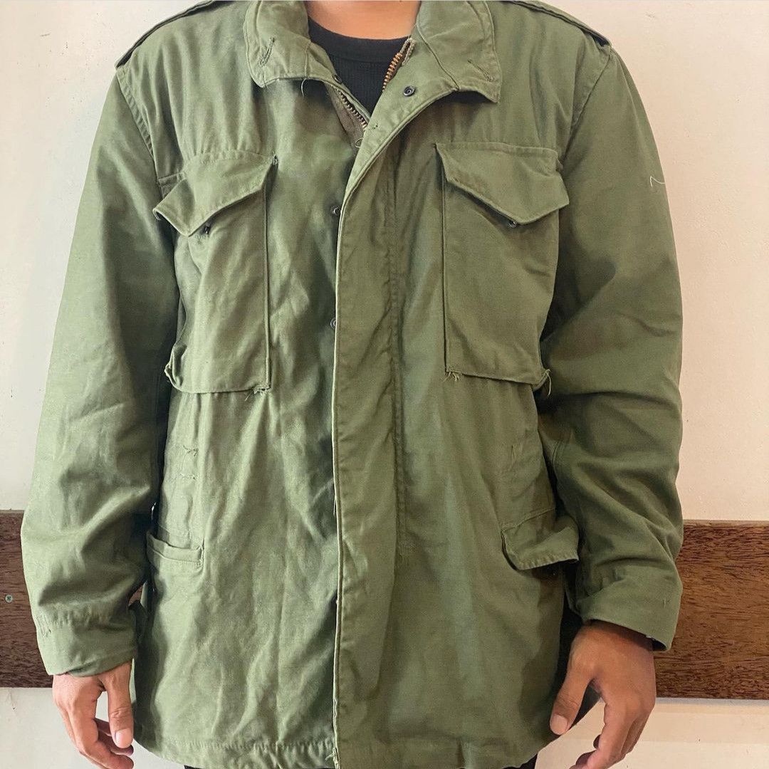 US ARMY Field Jacket M-65 Olive Color, Fesyen Pria, Pakaian , Baju