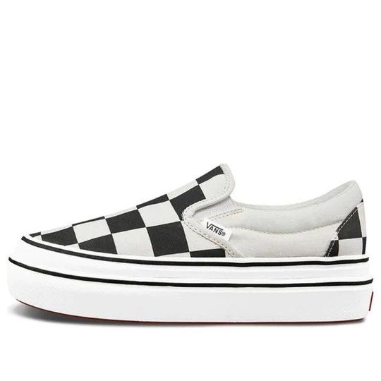 Checkered platform hotsell slip on vans