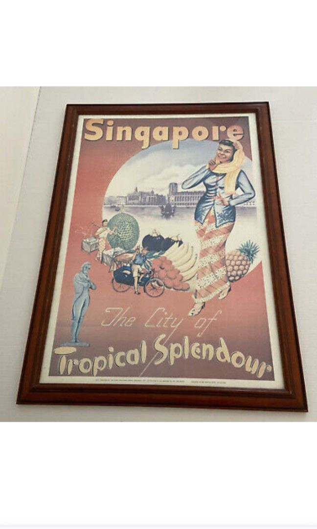 Vintage Original Poster/Length 72 cm and Width 52cm, Furniture & Home