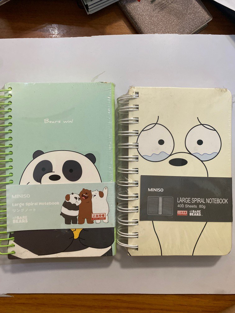 We bare bears Miniso Notebook Bundle on Carousell