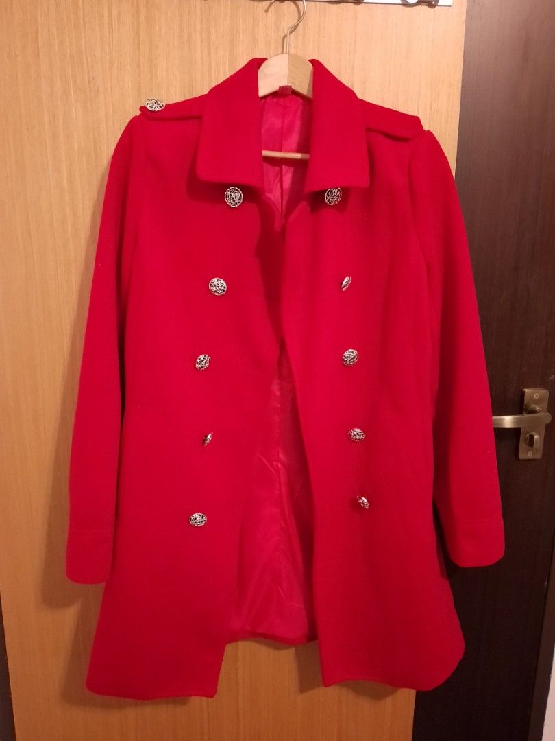 Red peacoat womens on sale