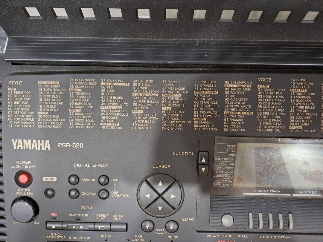 YAMAHA PSR 520, Hobbies & Toys, Music & Media, Musical Instruments on ...