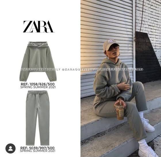 Zara cropped hooded sweatshirt outlet