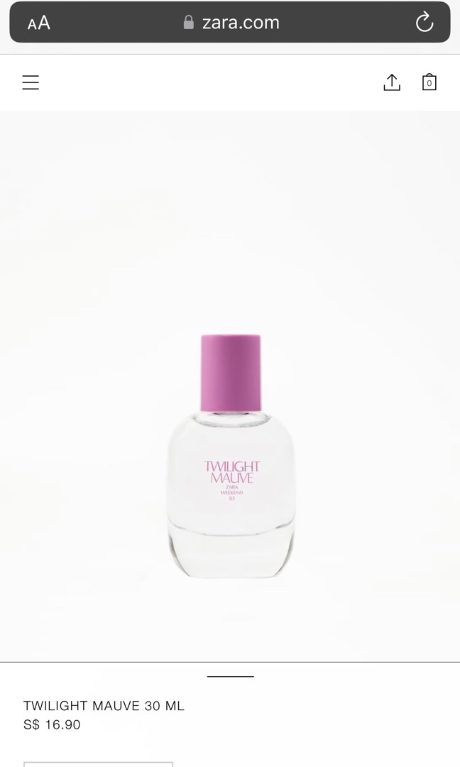 Zara perfume best sale twilight mauve