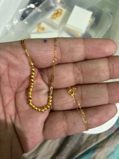 18k ball necklace