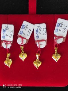 18K Saudi Gold heart pendant